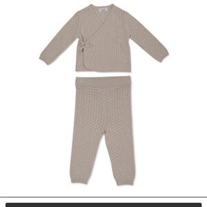 Unbranded Kids Beige Knit Matching Set - Top & Pants